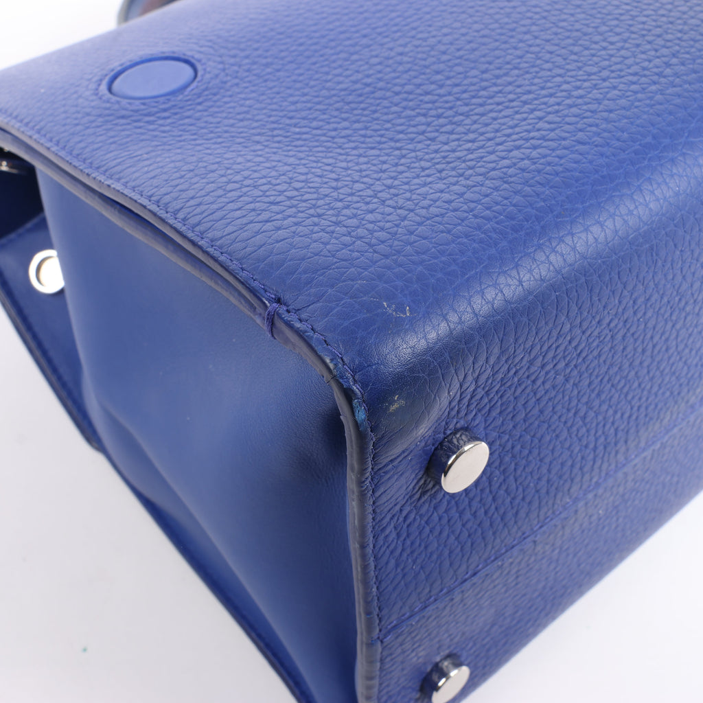 Dior Diorever Medium Leather 2Way Handbag in Blue