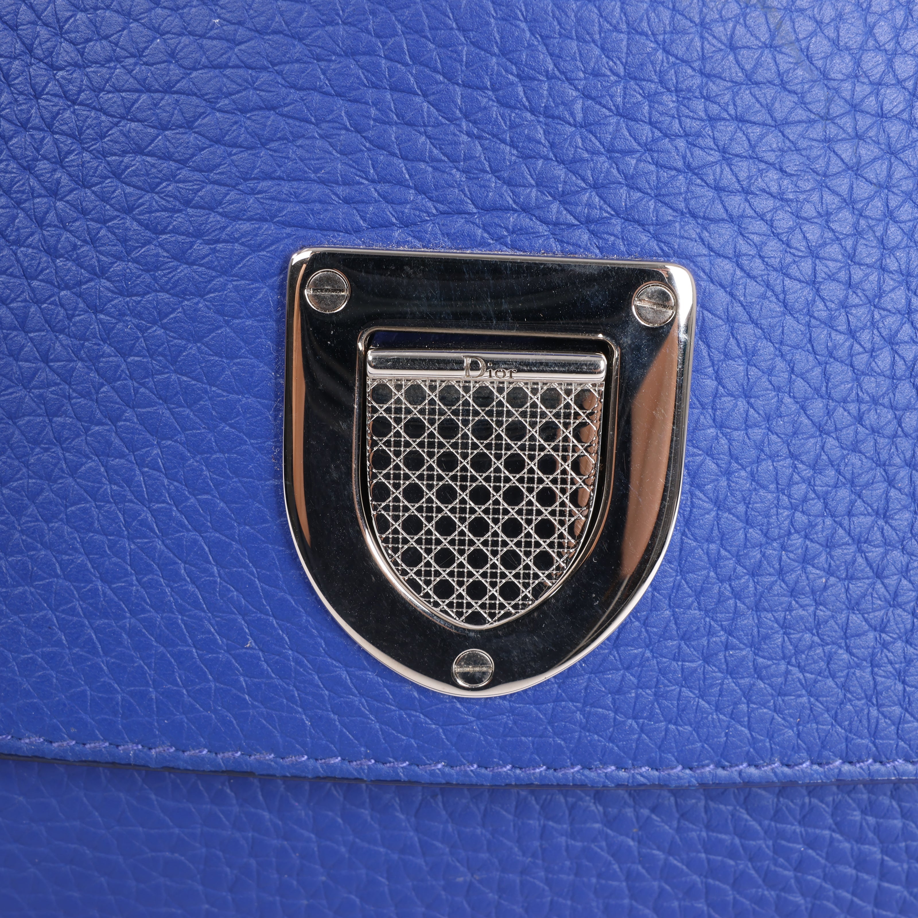 Dior Diorever Medium Leather 2Way Handbag in Blue