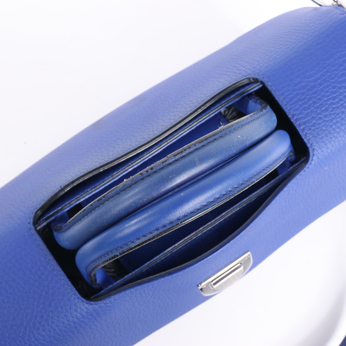 Dior Diorever – Mittlere 2-Wege-Handtasche aus Leder in Blau