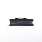 Dior J'Adior Grained Leather Chain Crossbody Bag in Navy Blue