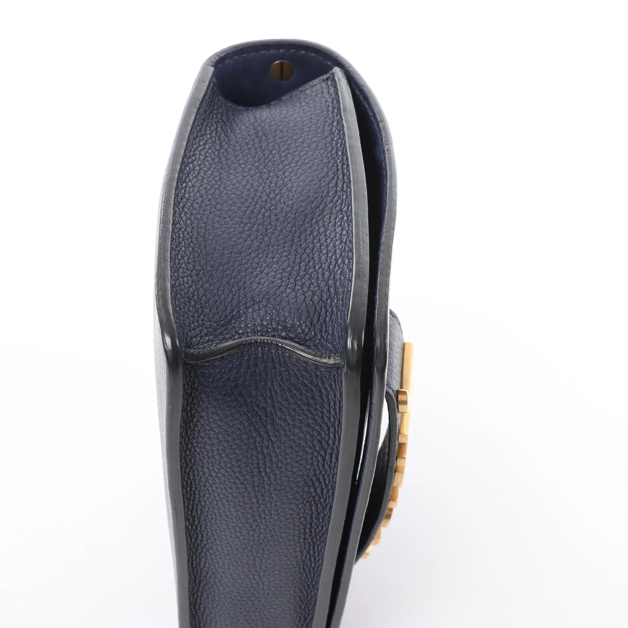 Dior J'Adior Grained Leather Chain Crossbody Bag in Navy Blue
