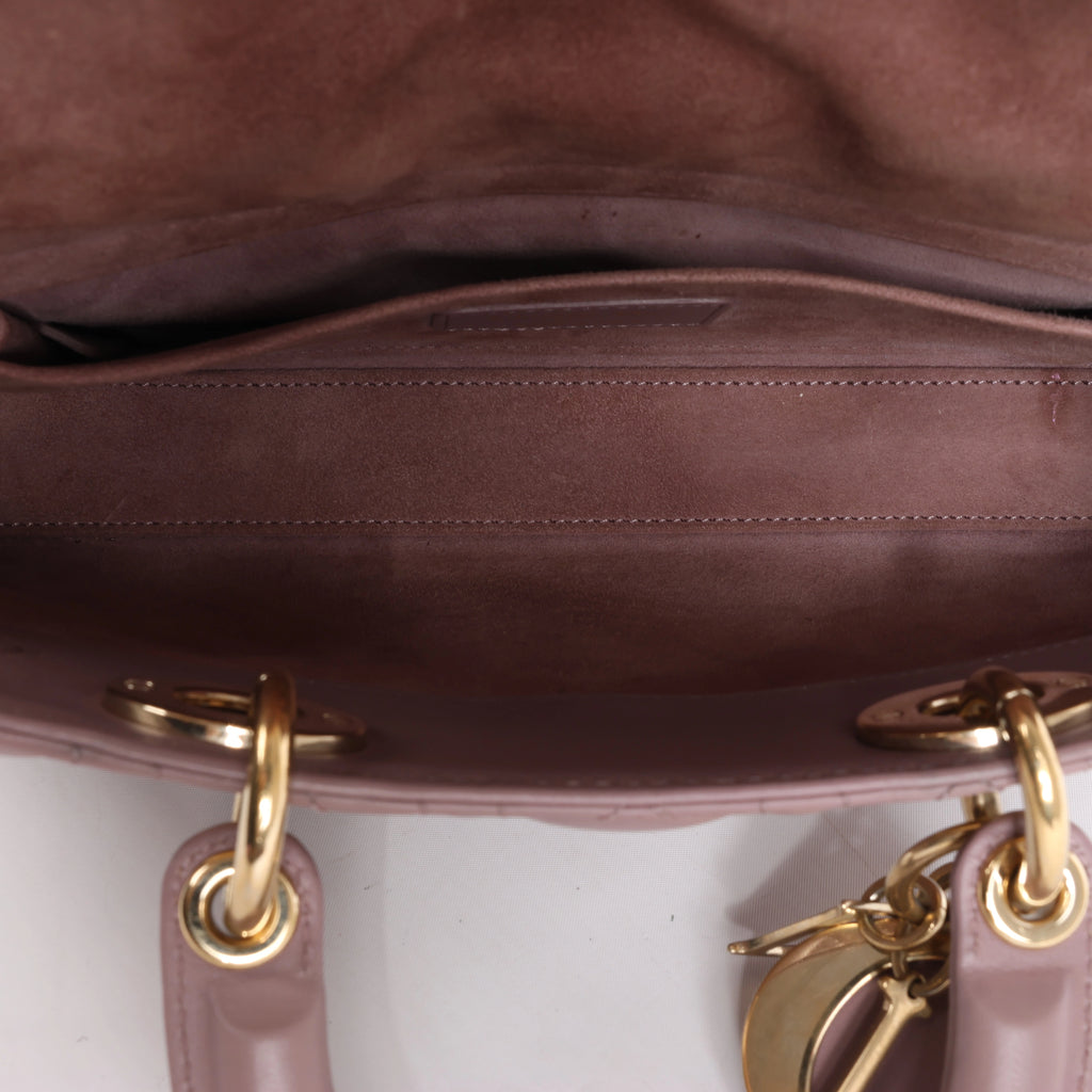 Dior Lady D-Joy Leather 2Way Handbag in Pink