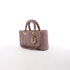 Dior Lady D-Joy Leather 2Way Handbag in Pink