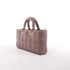 Dior Lady D-Joy Leather 2Way Handbag in Pink