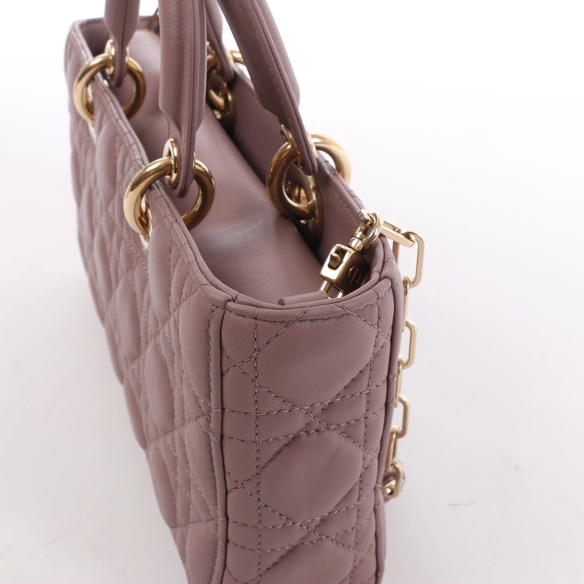 Dior Lady D-Joy Leather 2Way Handbag in Pink