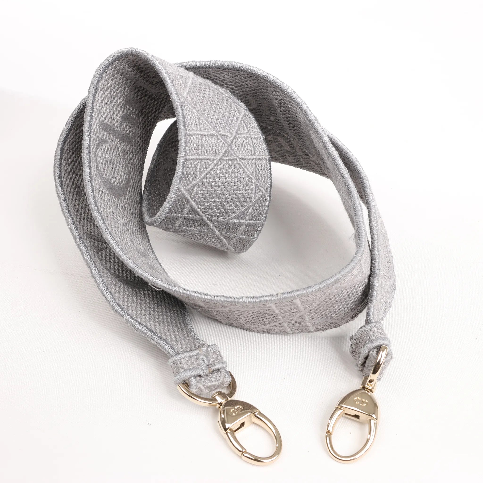 Dior Lady D-Lite Cannage Canvas Medium 2Way Handbag in Gray