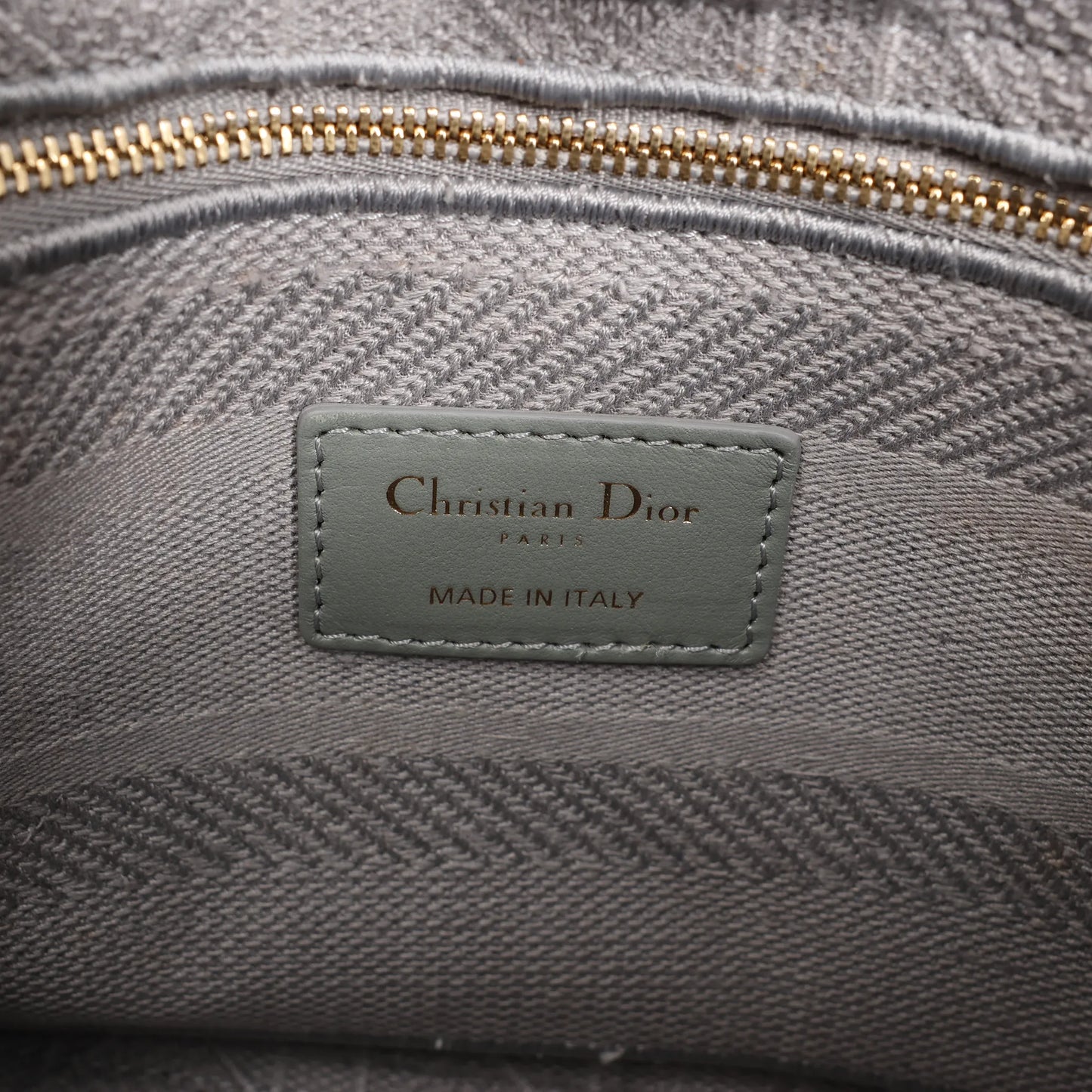 Dior Lady D-Lite Cannage Canvas Medium 2Way Handbag in Gray