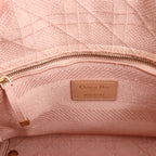 Dior Lady D-Lite Cannage Canvas Medium 2Way Handbag in Pink