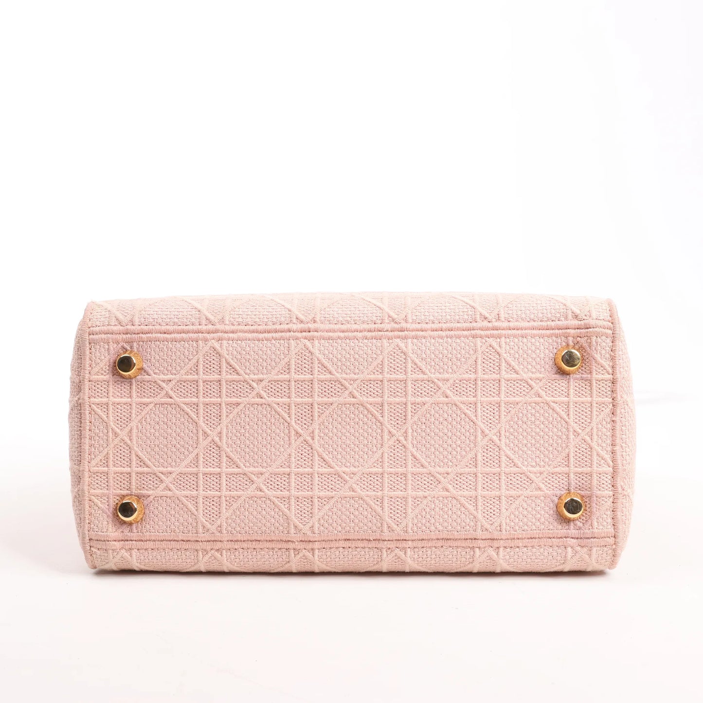 Dior Lady D-Lite Cannage Canvas Medium 2Way Handbag in Pink