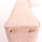 Dior Lady D-Lite Cannage Canvas Medium 2Way Handbag in Pink