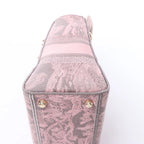 Dior Lady D-Lite Medium Toile Doo JUY Embroidery Canvas 2Way Handbag in Pink