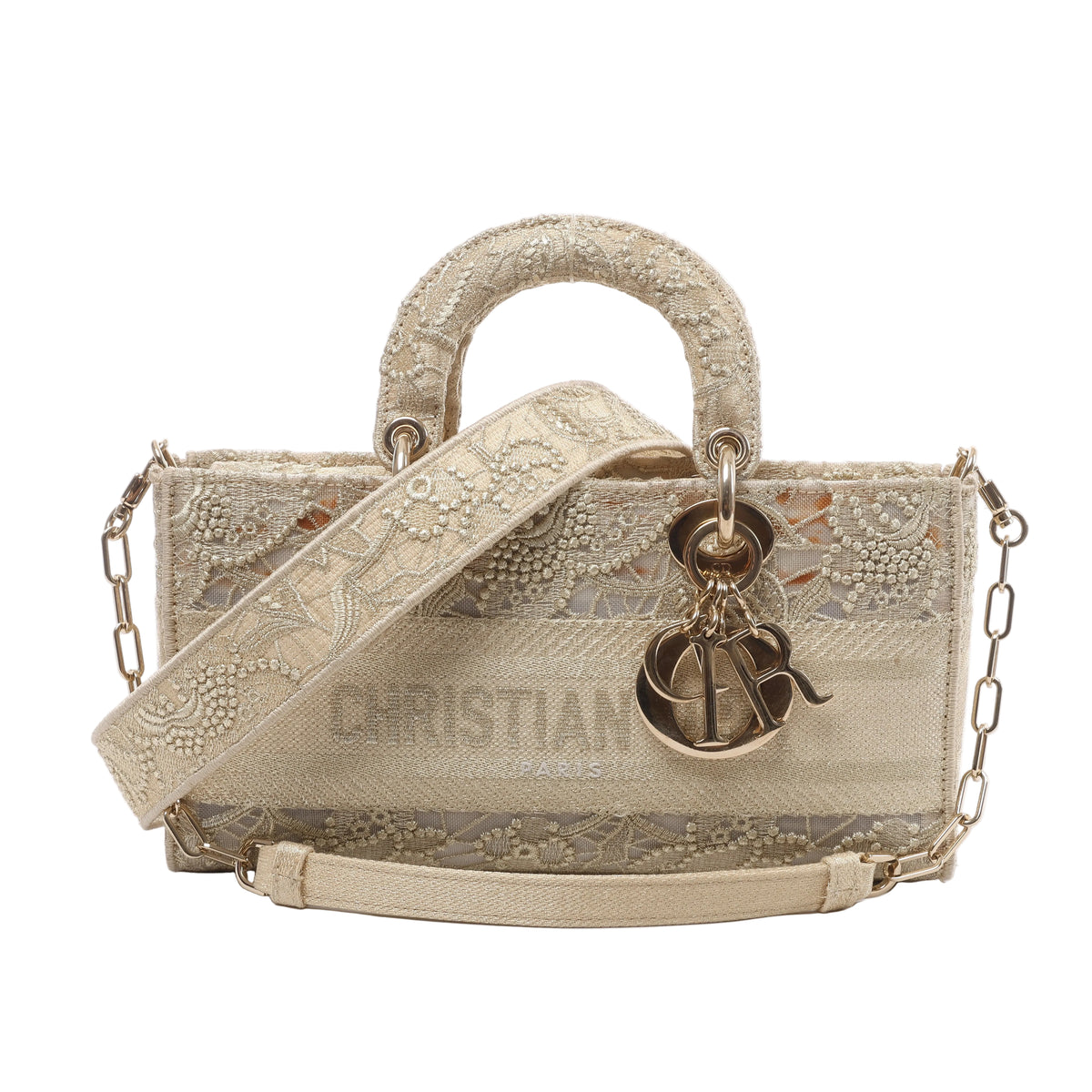 Bolso de Mano Dior Lady D-Joy Racing 2Way en Beige