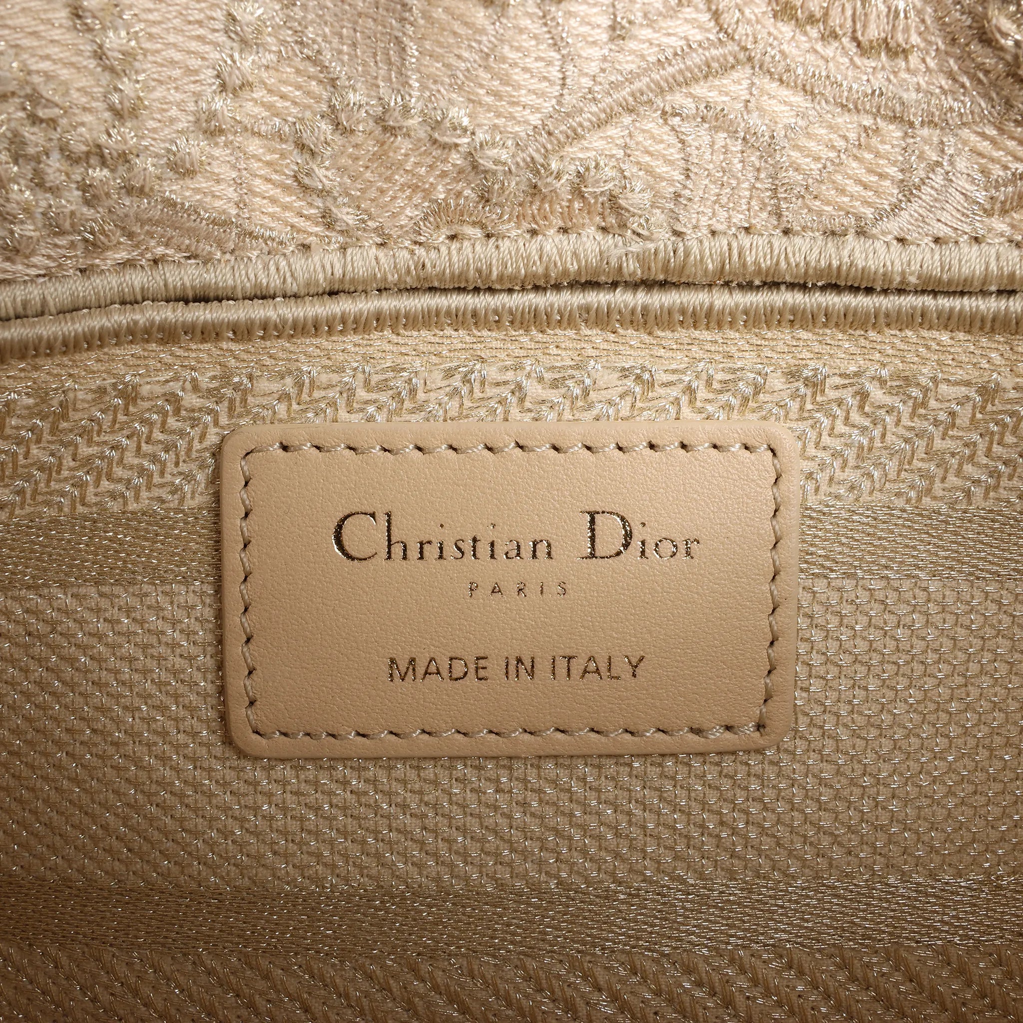 Dior Lady D-Joy Racing 2Way Handbag in Beige