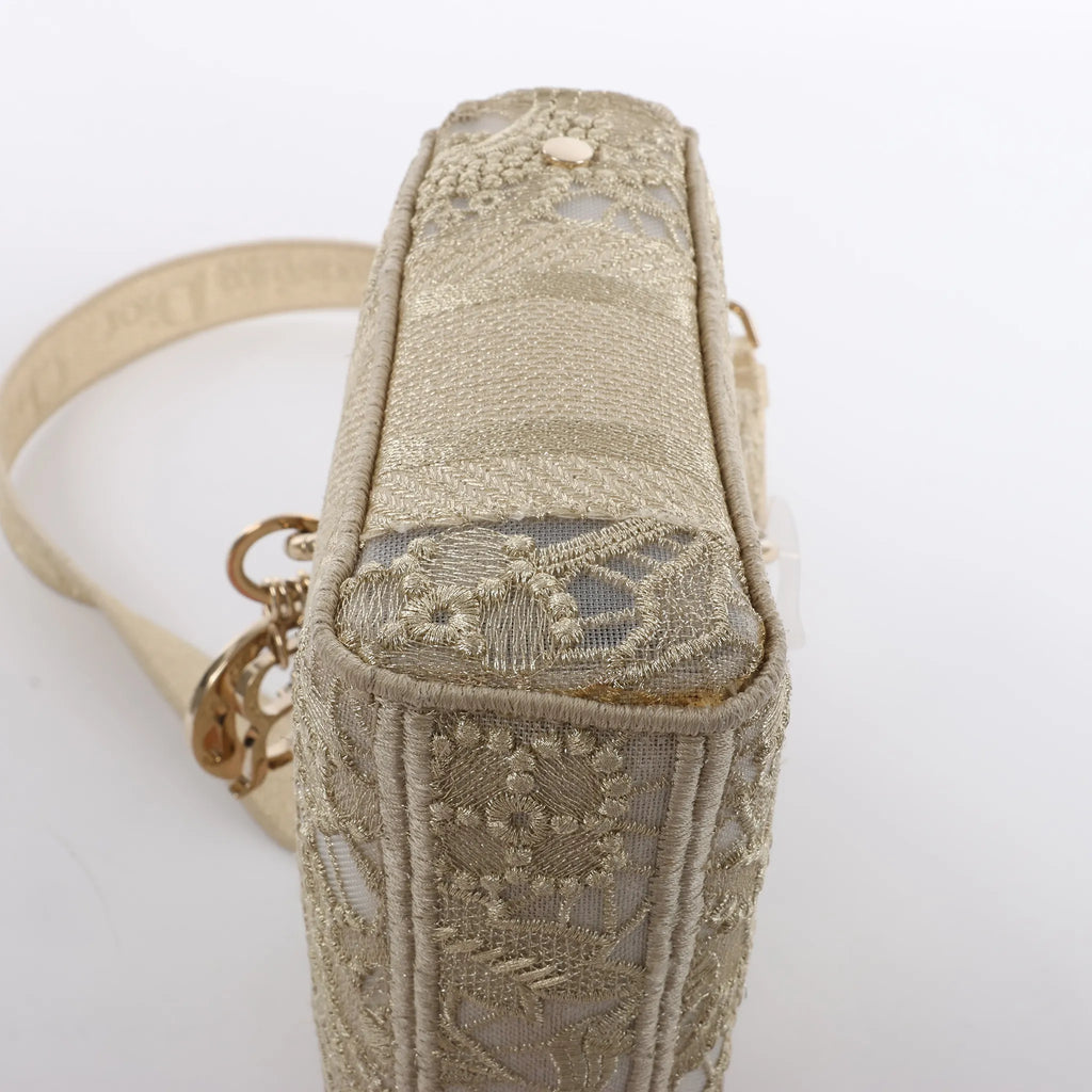 Dior Lady D-Joy Racing 2Way Handbag in Beige