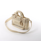 Dior Lady D-Joy Racing 2Way Handbag in Beige