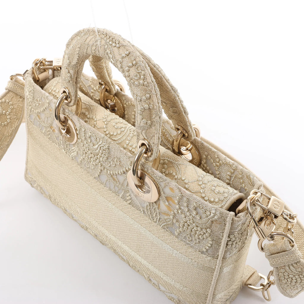 Dior Lady D-Joy Racing 2Way Handbag in Beige