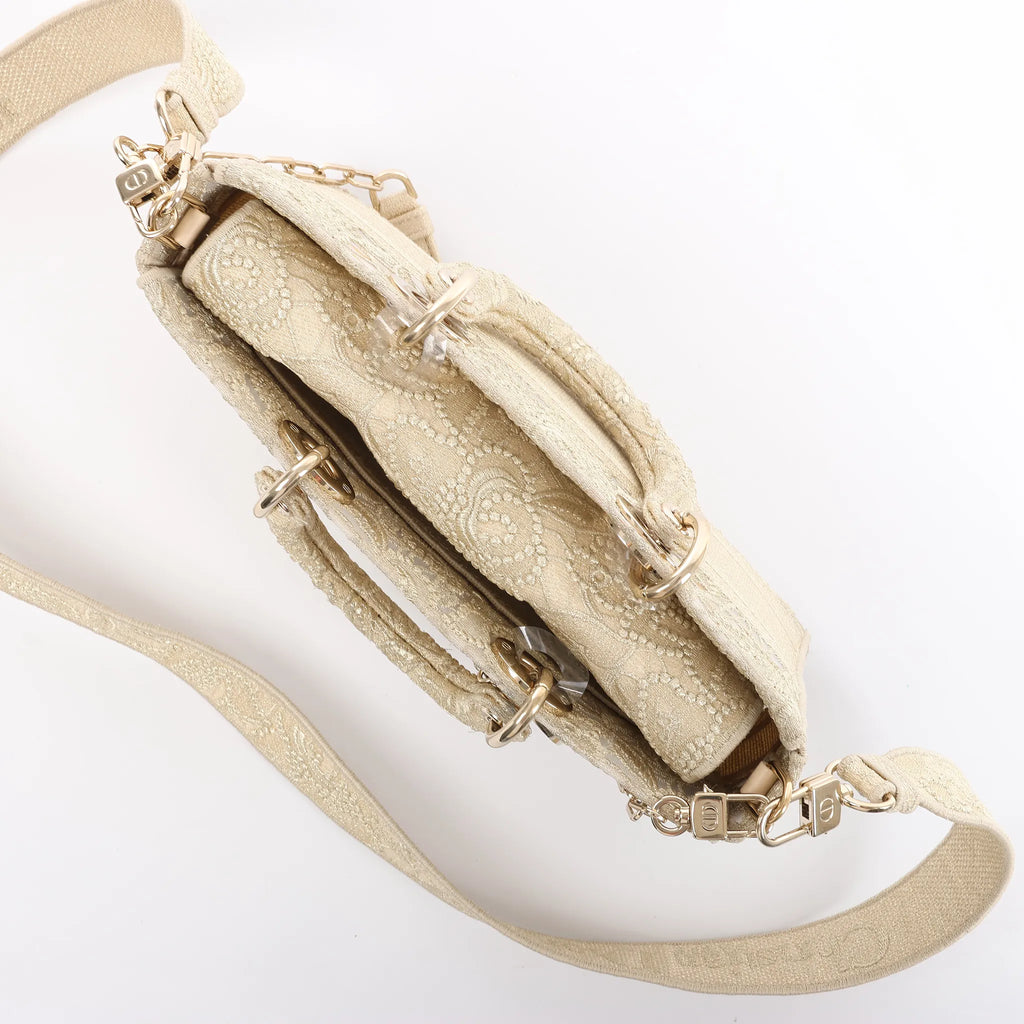Dior Lady D-Joy Racing 2Way Handbag in Beige