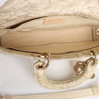 Dior Lady D-Joy Racing 2Way Handbag in Beige