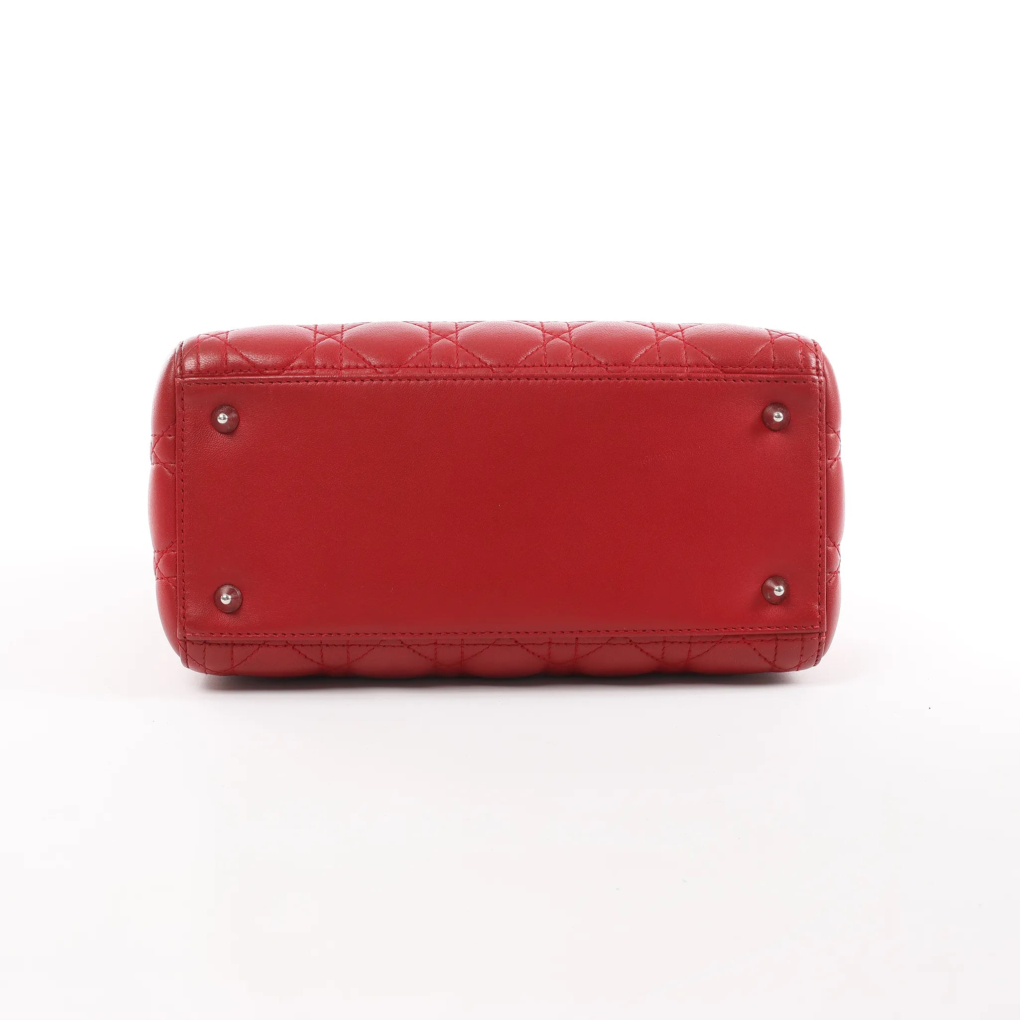 Dior Lady Dior Cannage Leather 2Way Handbag in Red