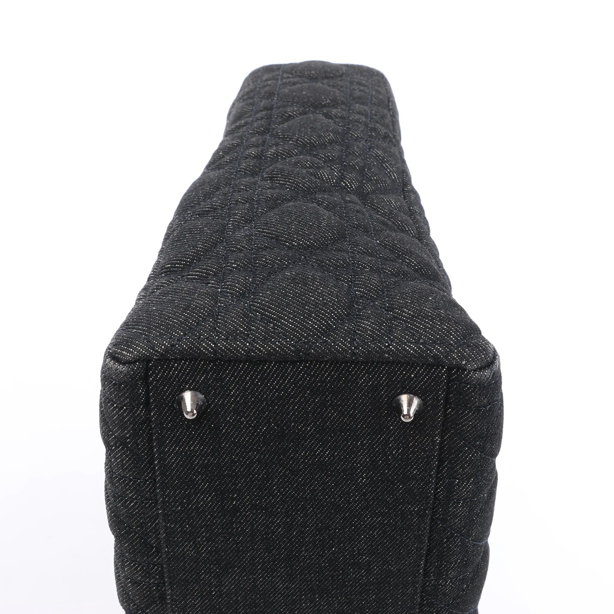 Dior Lady Dior Large Denim Cannage Large Handbag in Black