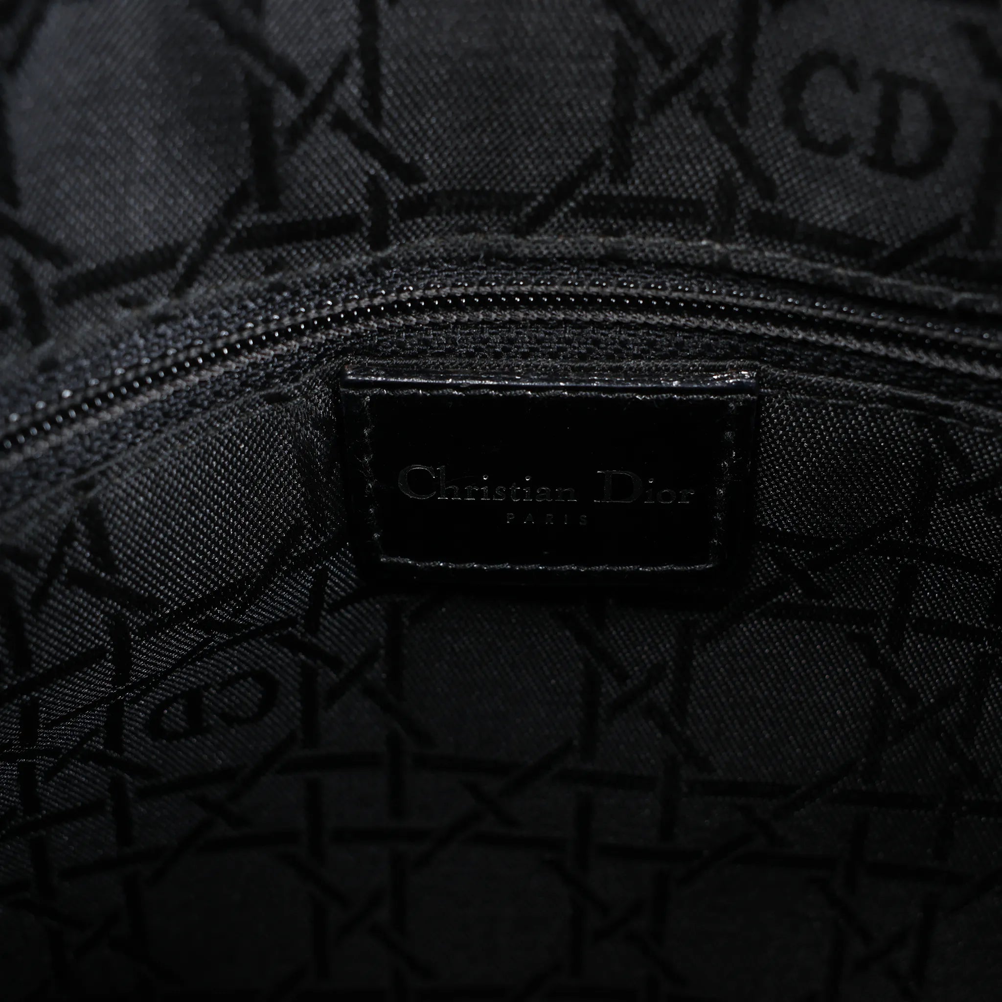 Dior Lady Dior Large Denim Cannage Large Handbag in Black