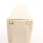 Dior Lady Dior Leather Cannage Large Handbag in Beige