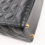 Dior Lady Dior Large Cannage Leather 2Way Handbag in Black