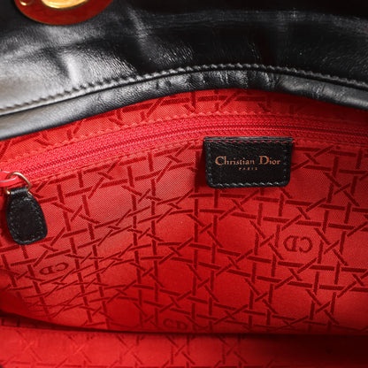 Dior Lady Dior Large Cannage Leather 2Way Handbag in Black