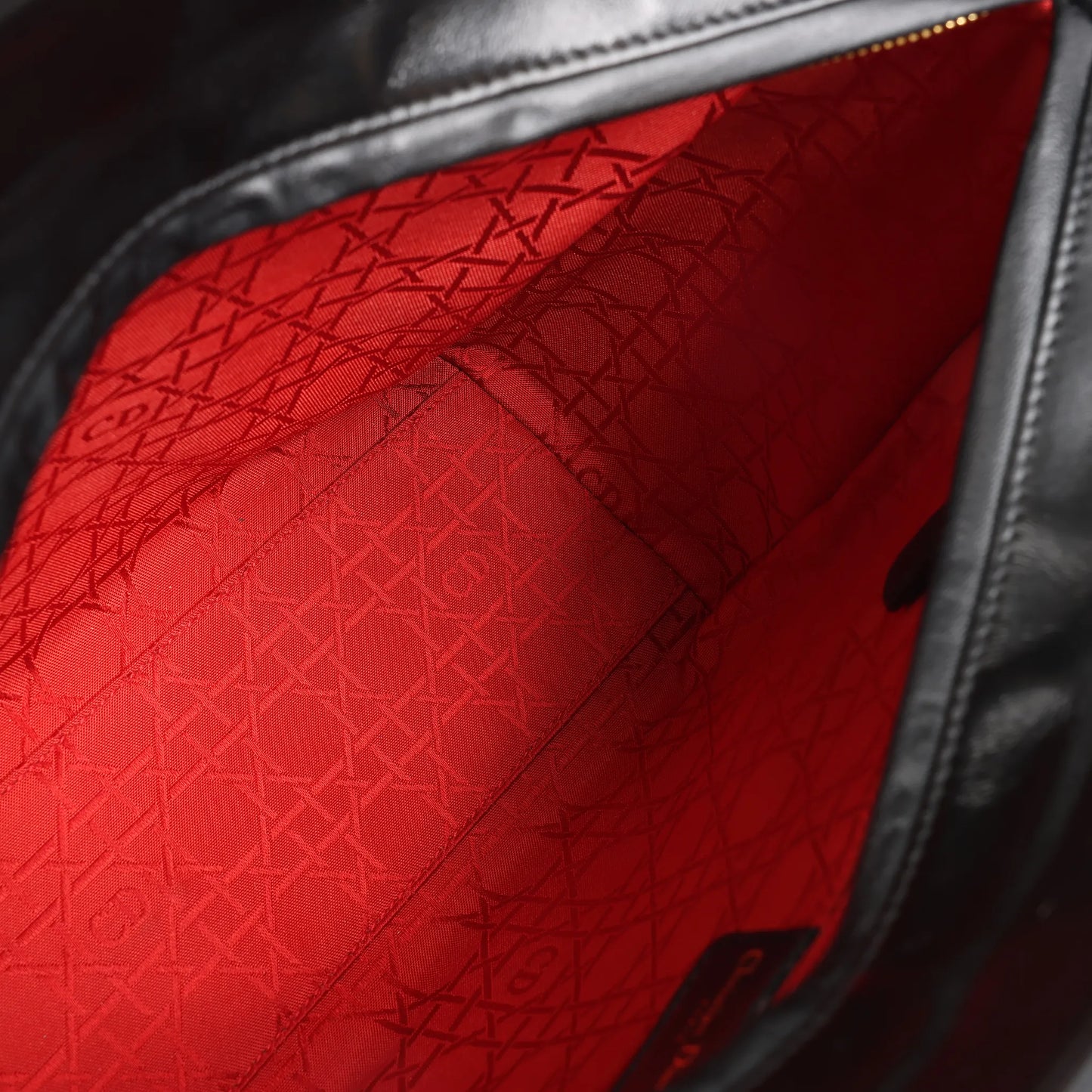 Dior Lady Dior Large Cannage Leather 2Way Handbag in Black