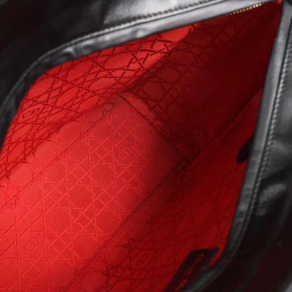 Dior Lady Dior Large Cannage Leather 2Way Handbag in Black