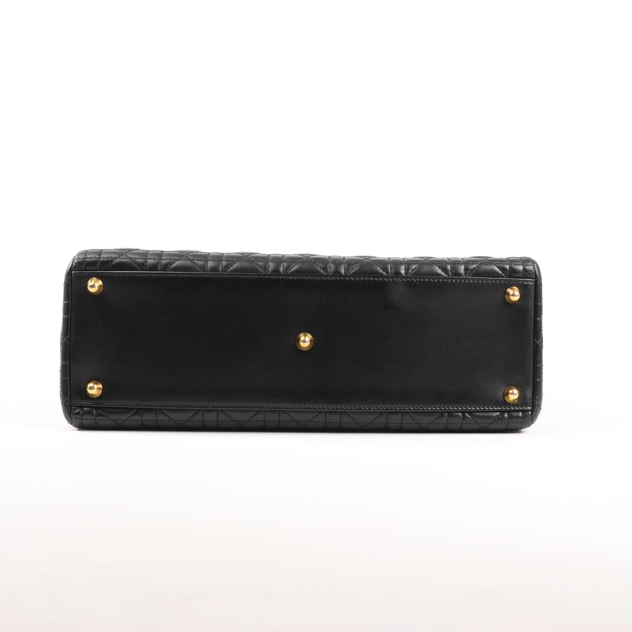 Dior Lady Dior Large Cannage Leather 2Way Handbag in Black