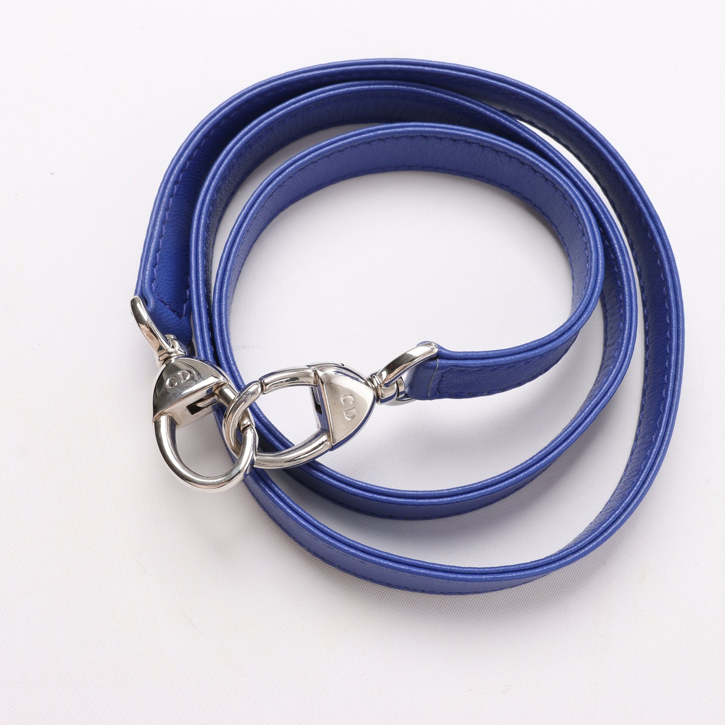 Dior Lady Dior Leather Cannage Large Handbag in Blue