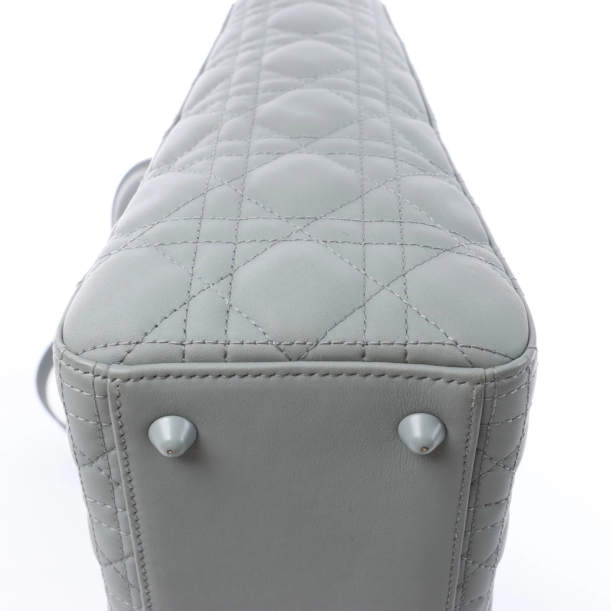 Dior Lady Dior Large Cannage Leather 2Way Handbag in Gray