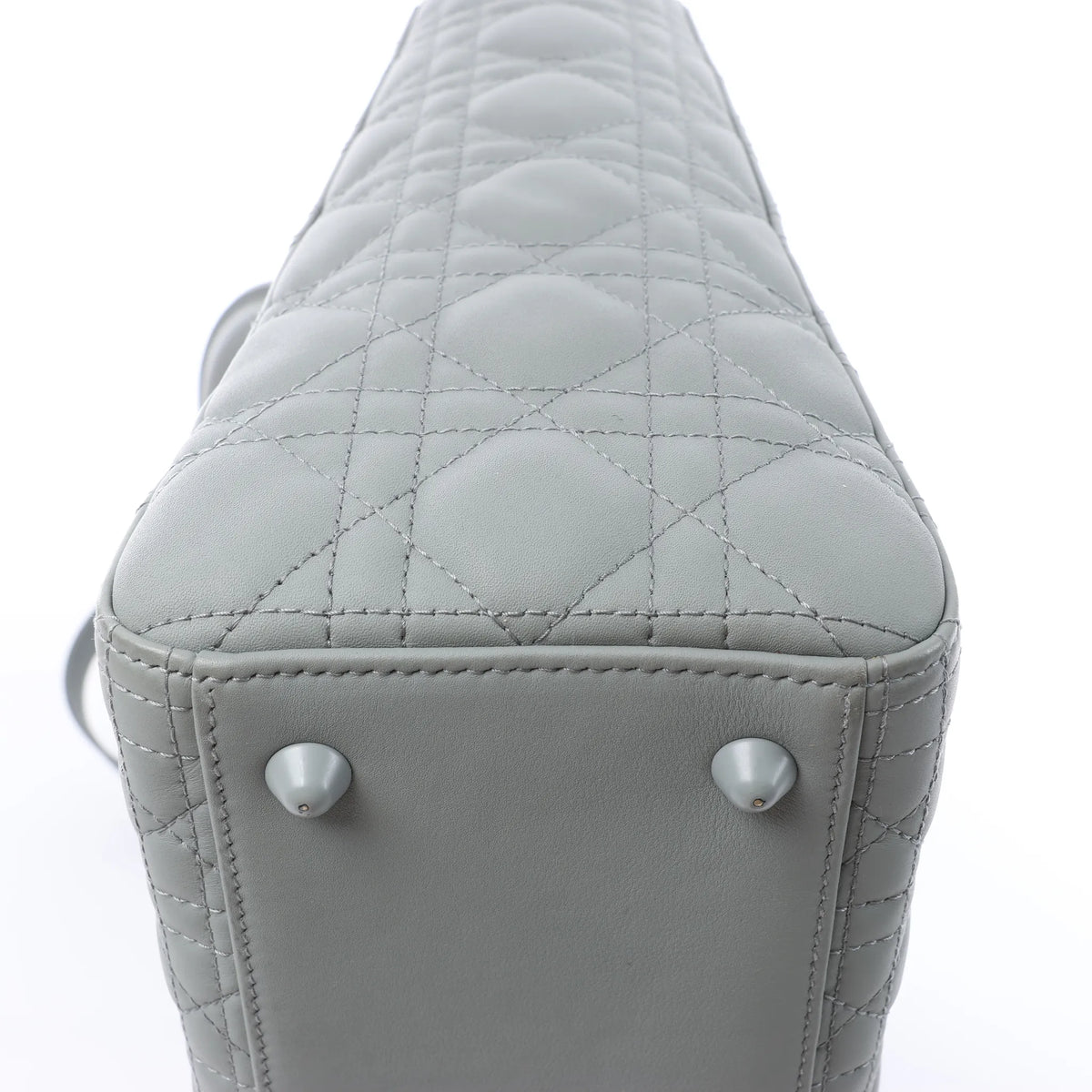 Dior Lady Dior Large Cannage Leather 2Way Handbag in Gray