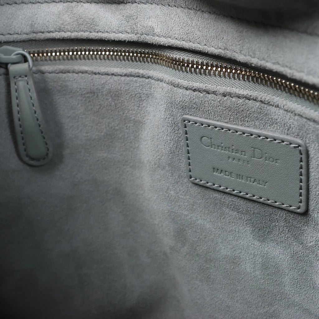Dior Lady Dior Large Cannage Leather 2Way Handbag in Gray