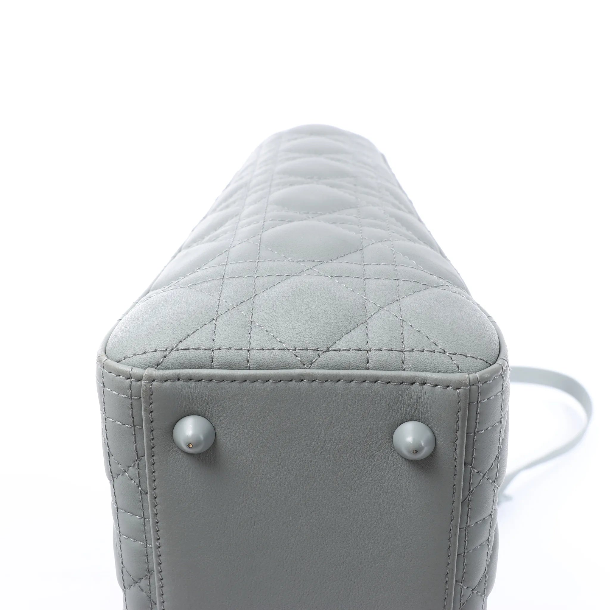 Dior Lady Dior Large Cannage Leather 2Way Handbag in Gray