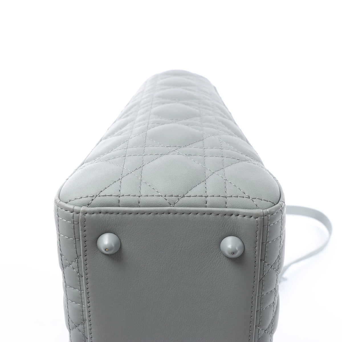 Dior Lady Dior Large Cannage Leather 2Way Handbag in Gray