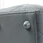 Dior Lady Dior Large Cannage Leather 2Way Handbag in Gray