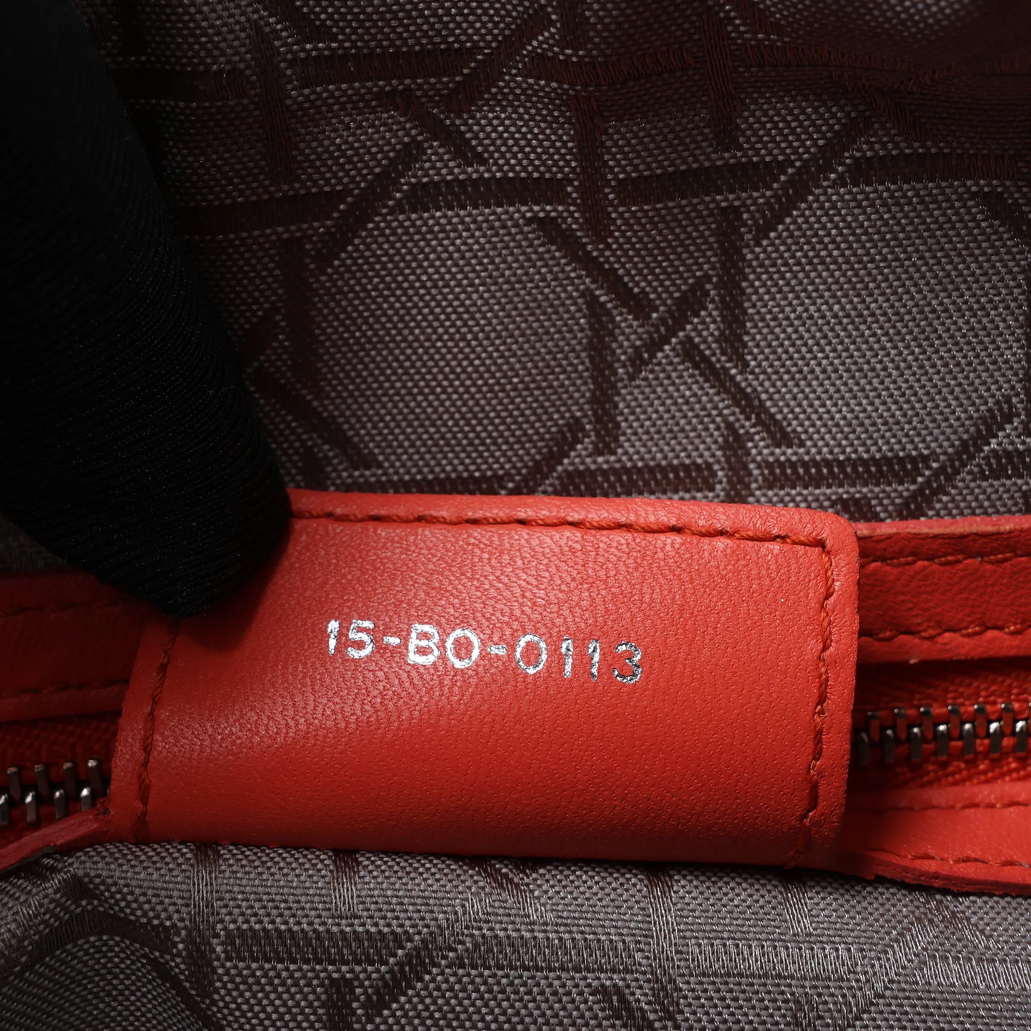 Dior Lady Dior Leather Cannage Large 2Way Handbag in Orange