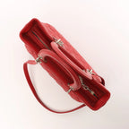 Dior Lady Dior Leather Cannage Large 2Way Handbag in Red