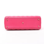 Christian Dior Lady Dior Large Cannage Leather Handbag in Pink