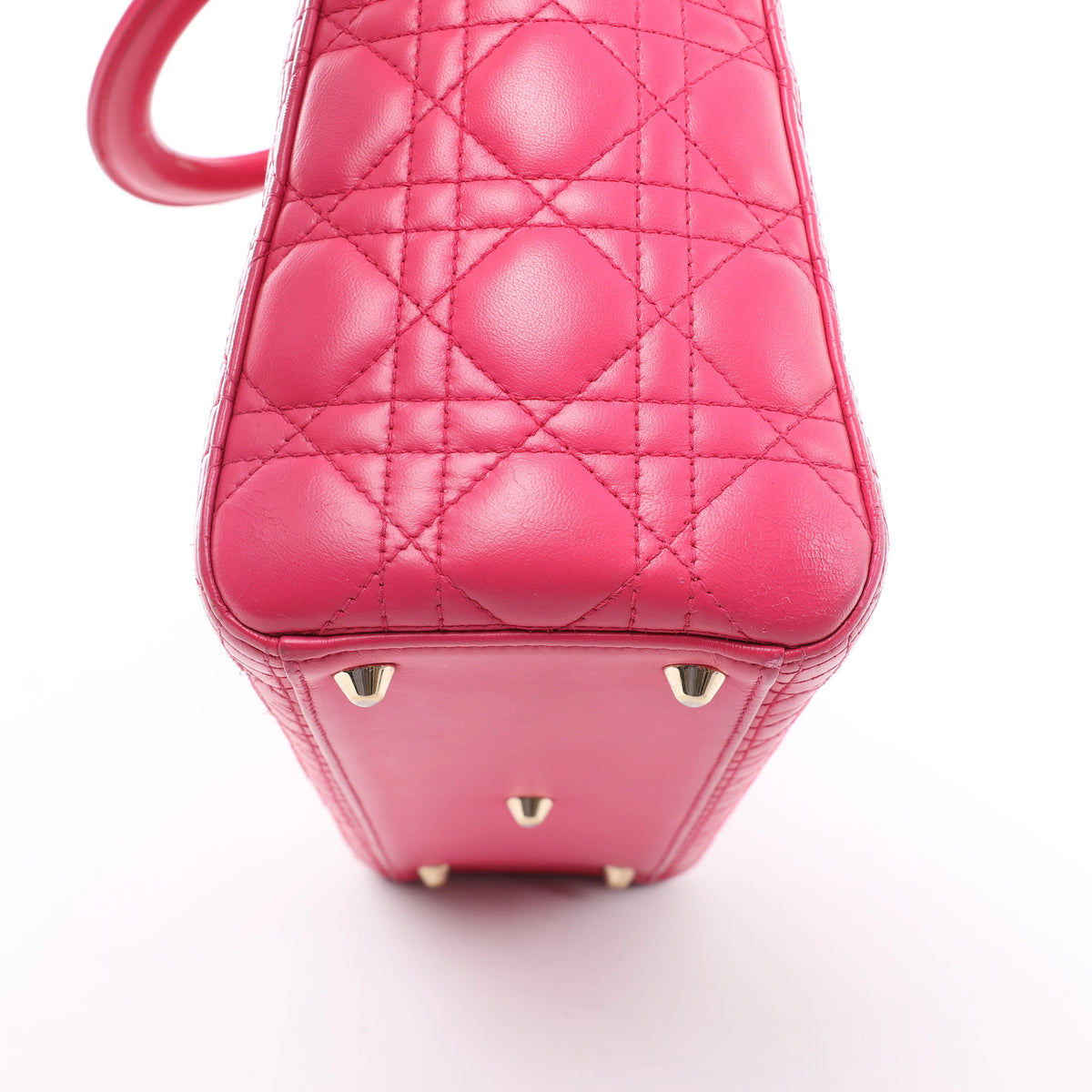 Christian Dior Lady Dior Large Cannage Leather Handbag in Pink