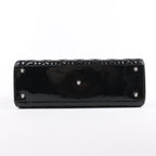 Dior Lady Dior Patent Leather Cannage Large Handbag in Black