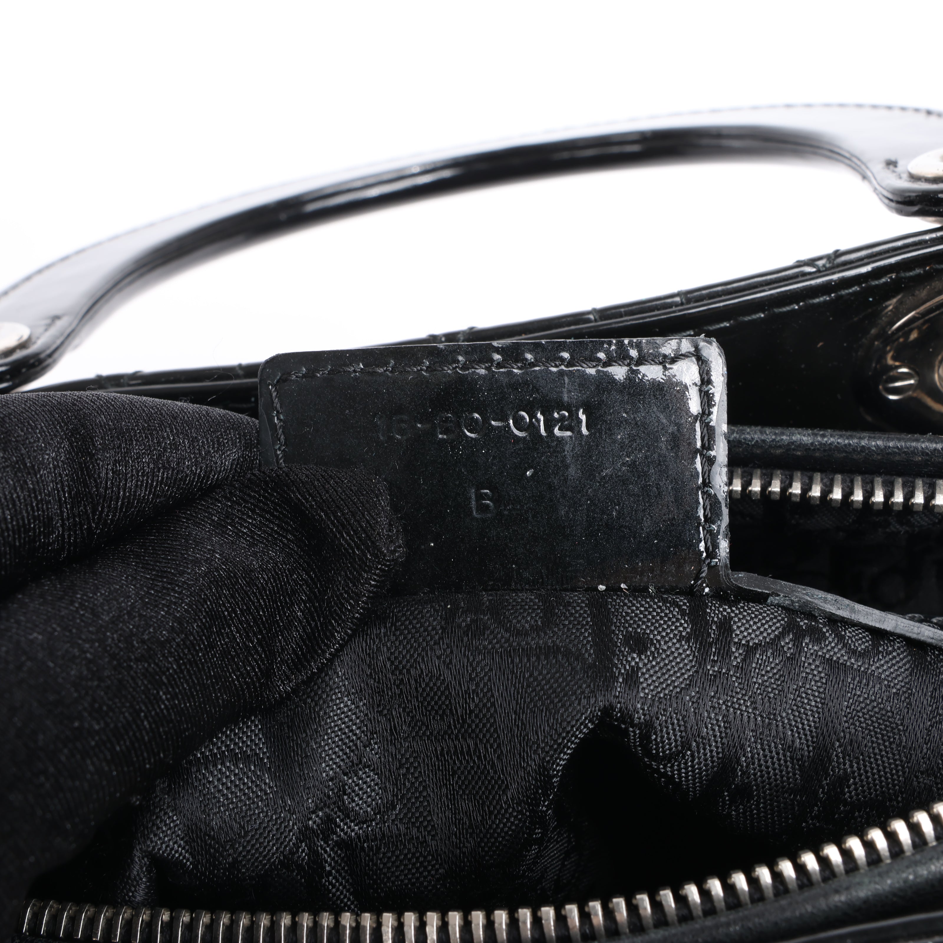 Dior Lady Dior Patent Leather Cannage Large Handbag in Black
