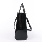 Dior Lady Dior Patent Leather Cannage Large Handbag in Black