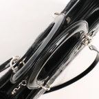 Dior Lady Dior Large Patent Leather Cannage 2Way Handbag in Black