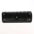 Dior Lady Dior Large Patent Leather Cannage 2Way Handbag in Black