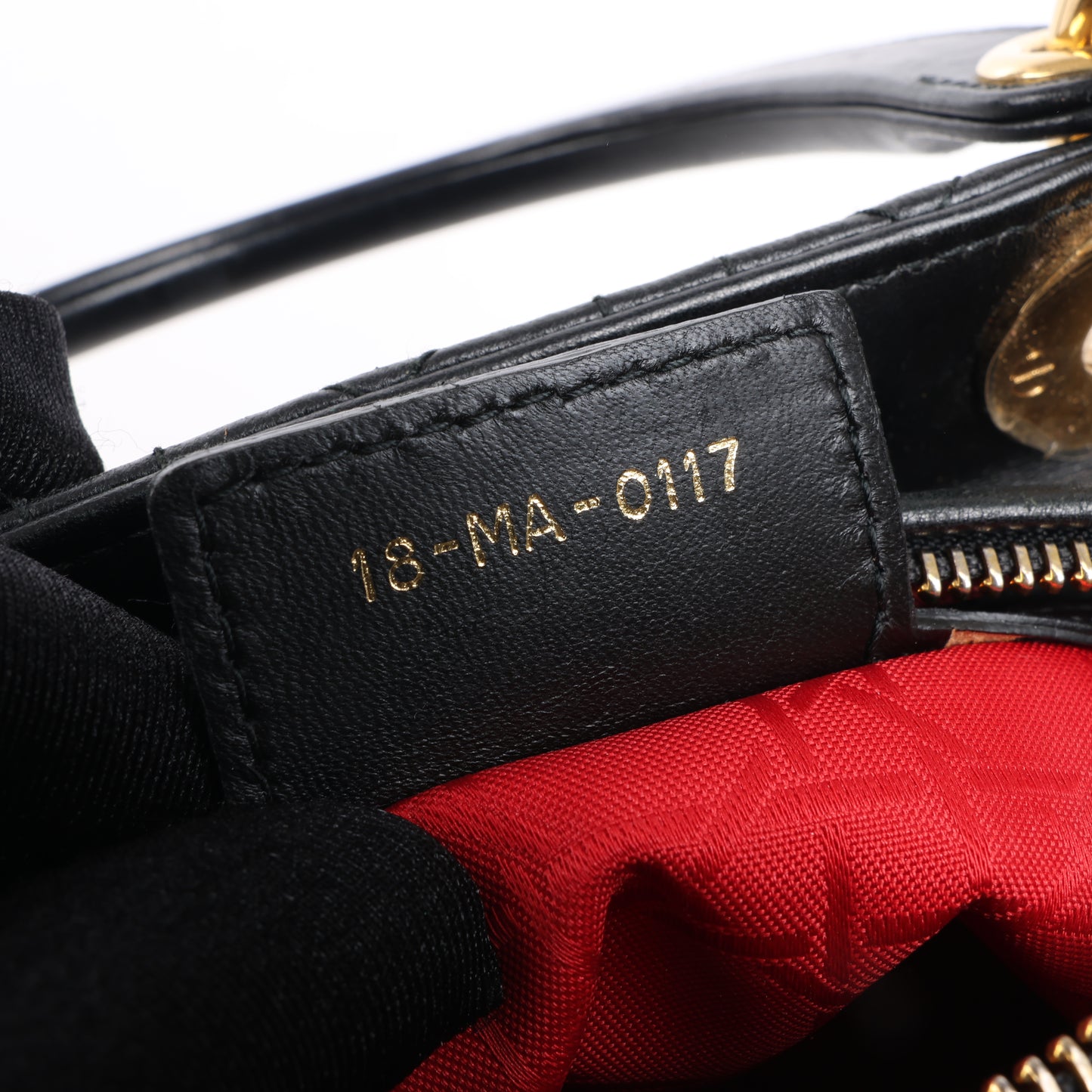 Sac à main Christian Dior Lady Dior Cannage en cuir noir, taille moyenne, 2 voies