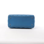 Dior Lady Dior Leather Medium 2Way Handbag in Blue