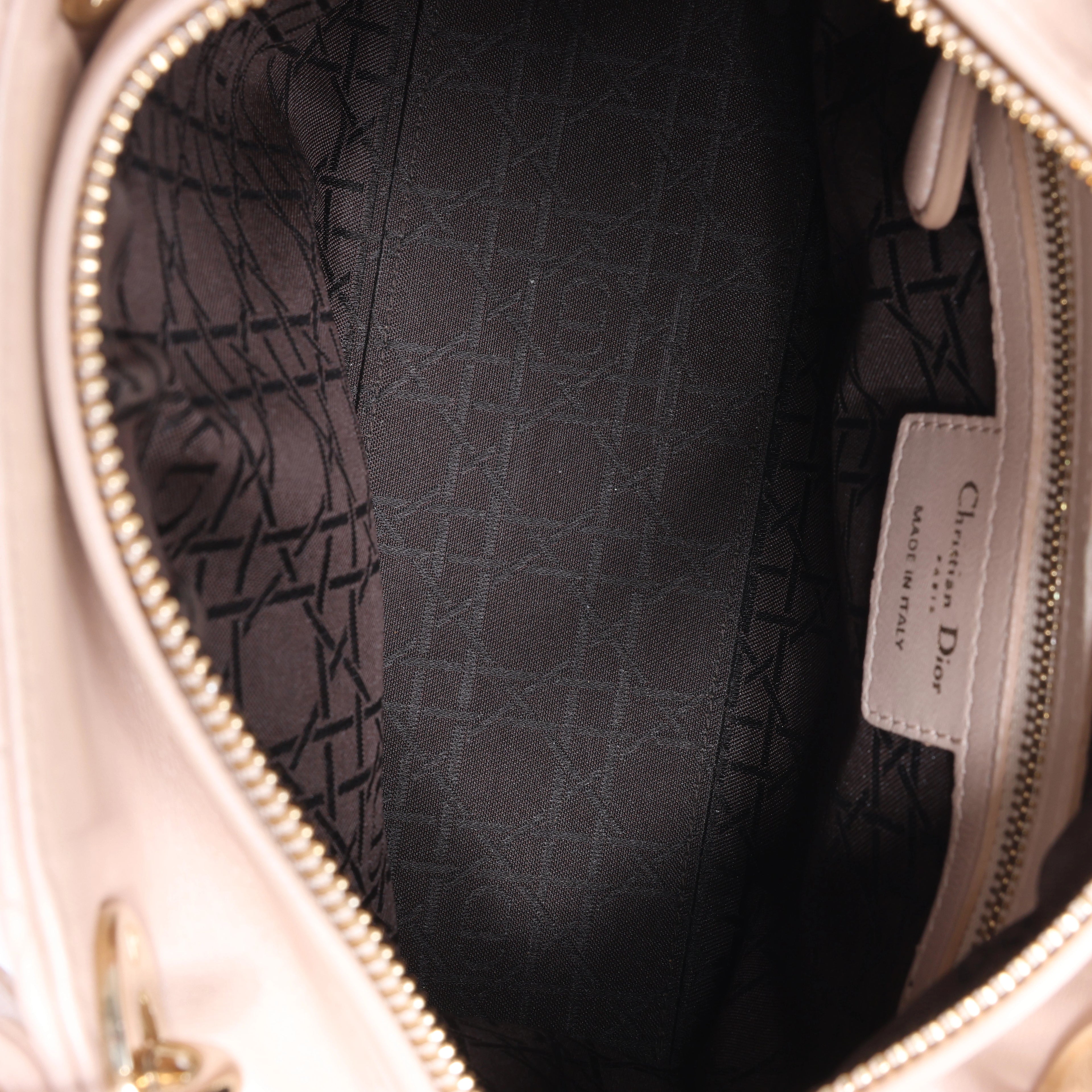 Dior Lady Dior Cannage Leather 2Way Handbag in Pink